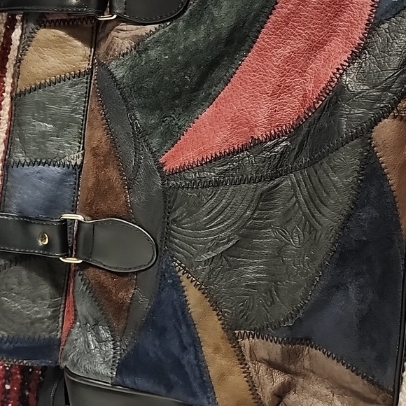 🔴 🔚🔜 VTG La Corina Leather Patchwork Purse. - Picture 2 of 16